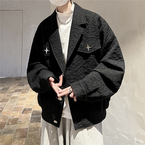 1港风美式夹克男潮牌夹克男女情侣大码外套男JK8748P95控128图片