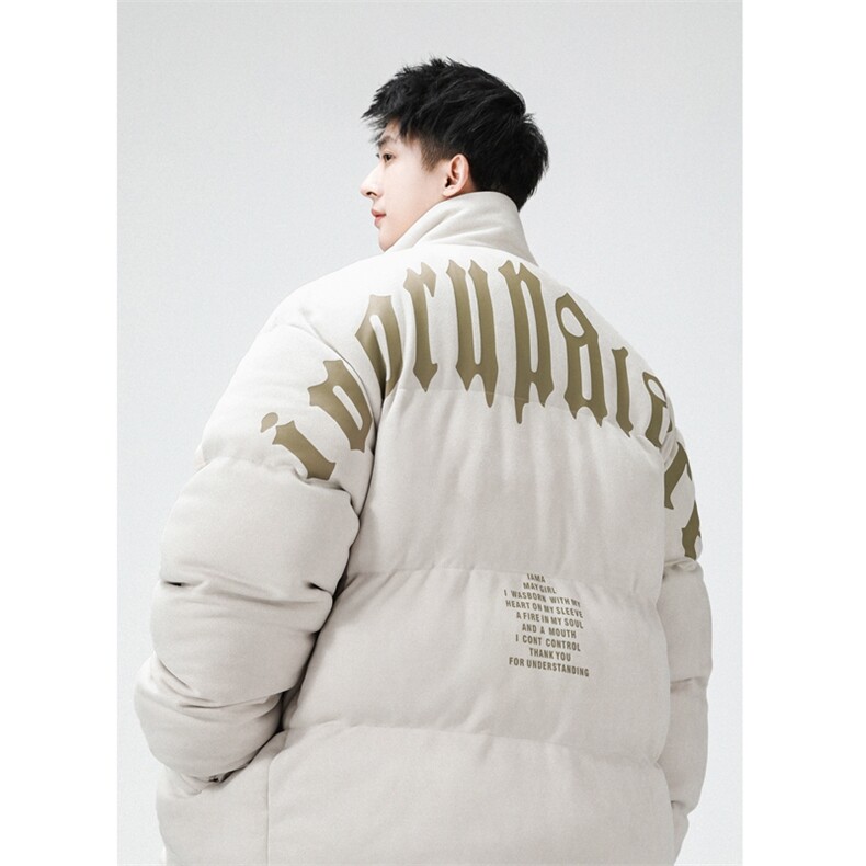 麂皮绒棉衣男潮流上衣港风加厚保暖宽松立领外套M0779-P100,男装棉衣,星座308B-2