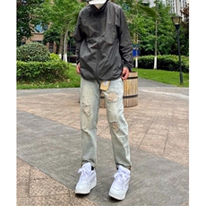 做旧牛仔裤男款春秋季水洗修身破洞长裤ins宽松百搭休闲裤NE618，男装休闲裤，星座1116A（原606A-3）
