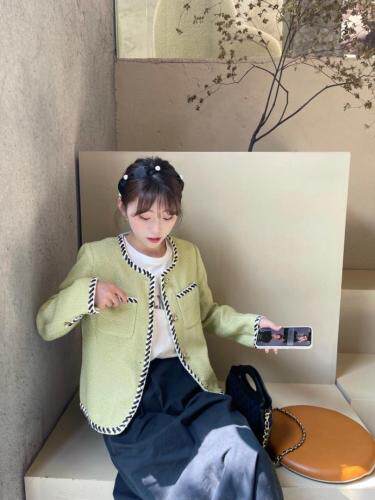 秋装新款小香风绿色系外套，其它，奥瑾