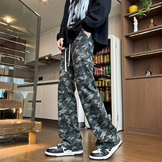 直筒迷彩男新款美式高街潮牌休闲长裤痞帅休闲裤513ACK2673P37，男装休闲裤，星座513A