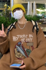 港风夜景宽松时尚圆领毛衣TPM6851特批45控78加绒特批55控88，男装针织衫/毛衣，电商A247