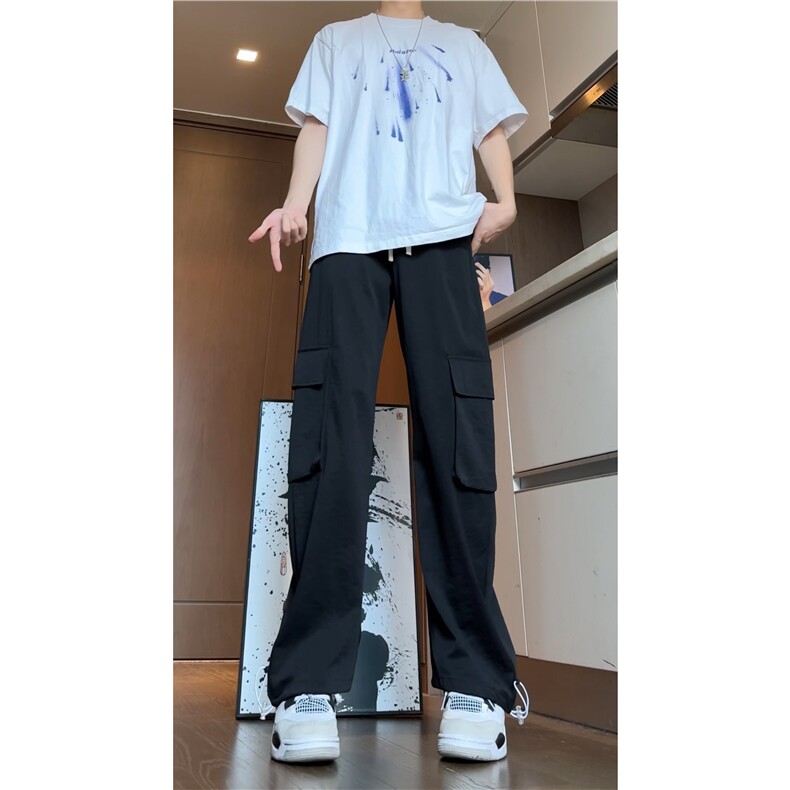 秋季新款潮流工装风大口袋宽松直筒休闲裤B315-K24260-特p35控68,男装工装外套,电商B315