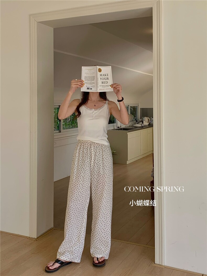 轻薄柔软可爱减龄睡裤，女装打底裤，禾雯电商供货