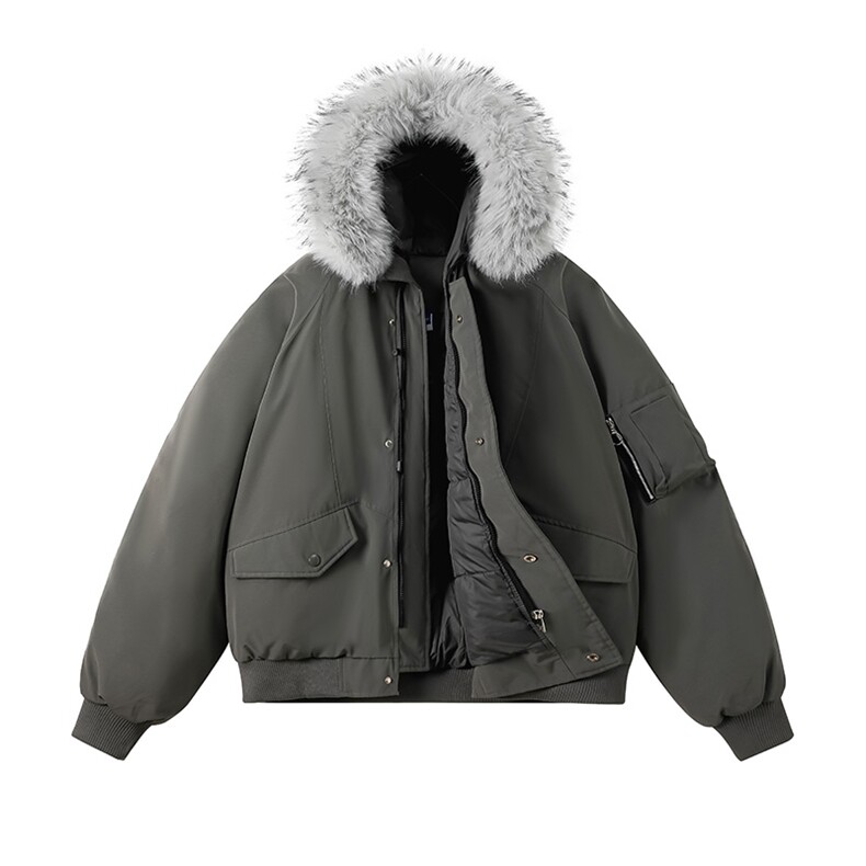 美式毛领派克棉服男冬季加厚工装棉衣情侣外套M060-P110迷彩P115,男装棉衣,星座308B-2