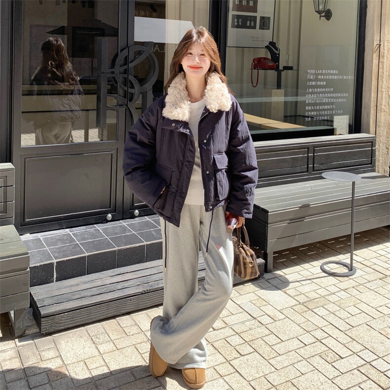 【新品】羊圈毛领韩版羽绒服2C016-9046-P290-K428,女装羽绒服,2C016
