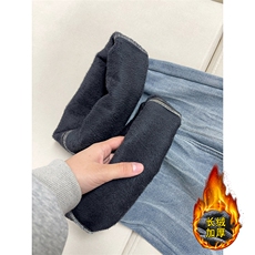B221美式ins修身微喇加绒牛仔裤LK25547-特P45控78加绒特P55控88，男装牛仔裤，电商B221