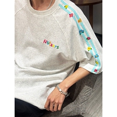 M555-P35刺绣复古美式休闲上衣宽松潮流百搭短袖T恤男女同款，男装T恤，星座617A-1（原B318A）