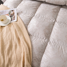 新款140支超细提花净梵羽绒被，被套/被芯，一起卖家纺