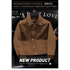 W9238-P60网图现货春季新款高级感拼接外套翻领夹克短款上衣，男装夹克，星座1608-2