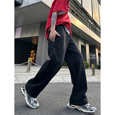美式高街vibe风直筒长裤欧美痞帅男hiphop复古水洗牛仔裤，男装牛仔裤，星座301D-4(原星座1004-4）