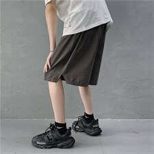 wassuphappy日系短裤男夏季宽松大码运动直筒裤潮牌薄款五分裤子，男装牛仔裤，星座1008-2