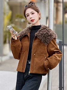 复古毛领短款羽绒服外套女2025冬季新款加厚保暖90白鸭绒内胆夹克图片