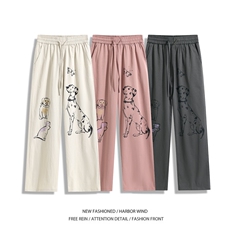 抖音品质夏季新款可爱小狗印花宽松休闲裤B315-K25528-特p30控58，男装休闲裤，电商B315