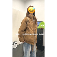 现货冬季美式休闲加厚雪山外套夹克立领纯色三防户外工装棉服，男装夹克，电商A486