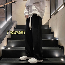 男士裤子休闲裤男长裤宽松直筒裤男秋冬潮流百搭加绒裤K03067-P40，男装休闲裤，星座308B-1