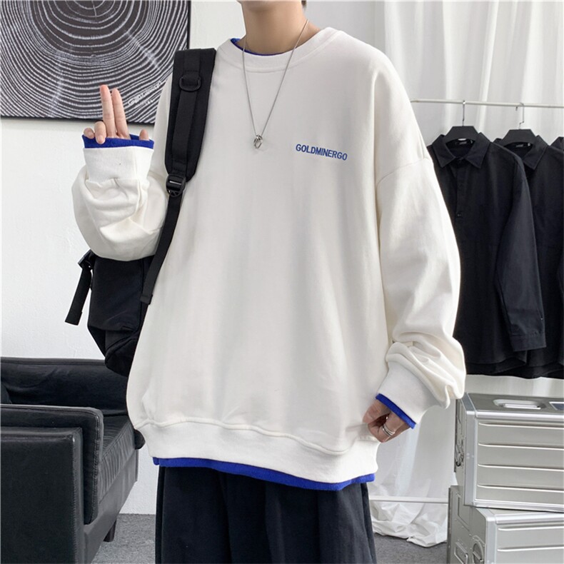 韩版潮流青年上衣2024秋装新款卫衣男圆领休闲A161-2-Y752-P35,男装卫衣,电商A161-2