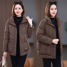 2023年冬新款棉衣外套女短款立领棉服宽松显瘦简约棉袄外套女，女装棉衣/棉服，雪樱依海