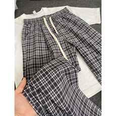 网图原版品质大货夏季格子裤男女宽松直筒休闲阔腿裤A648-P35，男装休闲裤，星座1505