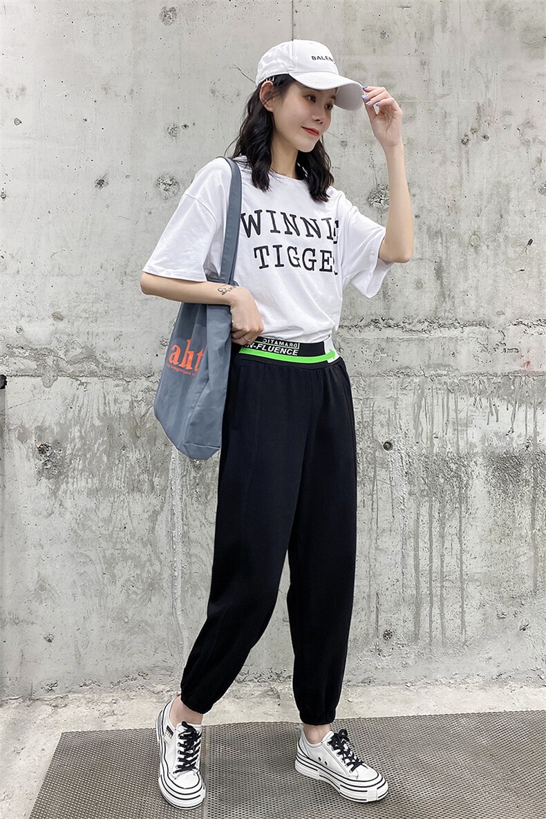 【现货】2021春秋装新款韩版休闲裤166-KZ03P65控价118紫色,女装休闲裤,茜茜公主
