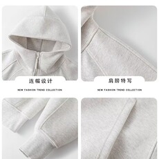 CT75-P52美式潮流秋冬运动休闲简约半拉链外套，男装T恤，电商B323A