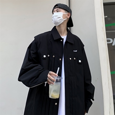 A875-P70秋季chic高级感小众薄款夹克男设计感宽松复古翻领外套，男装夹克，星座512-6