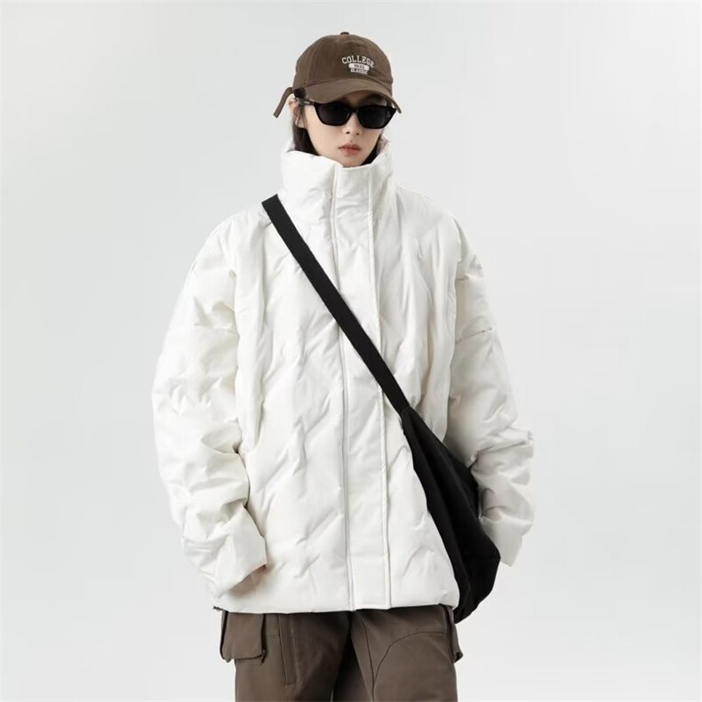 菱格服外套韩休闲加厚立领棉衣面包服 J851 P100图片