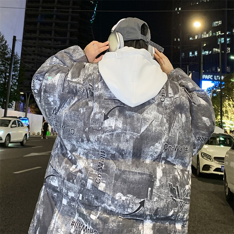 新款冬季加厚连帽棉衣休闲保暖面包棉服假两件外套男33231P115,男装棉衣,电商A086