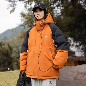 新款冬季棉衣潮牌撞色羽绒棉服情侣加厚棉袄外套 A436-5972-P130图片