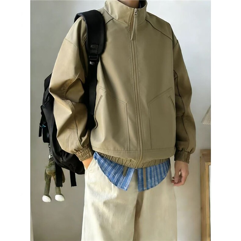 硬汉风户外夹克男立领纯色上衣冲锋衣外套DSA157B-JK7822-P50,男装夹克,电商A157B