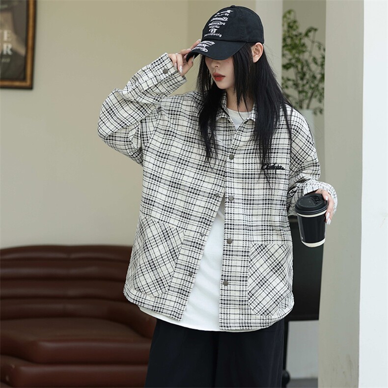初冬加厚格子外套917-1-25151P90,女装短外套,星座917-1