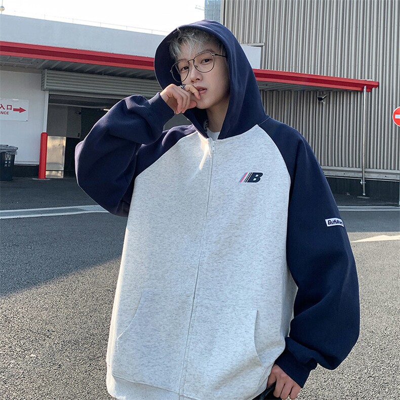 WY601-P42秋美式连帽宽松型开衫卫衣外套现货,男装卫衣,星座1503