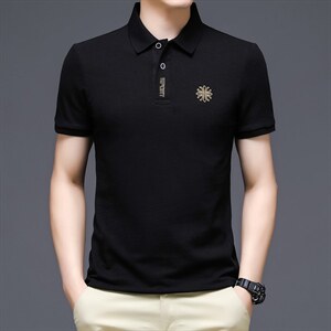 POLO衫男2023夏季纯色休闲简约时尚翻领体恤夏天中青年短袖套头，男装T恤，电商B212（原钱塘6029）