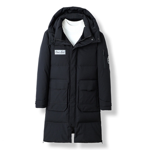 冬季可脱卸帽长款羽绒服男厚休闲中年简约外套男装DFLDY6009-P345图片
