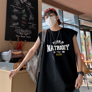 新款得物抖音直播品质纯棉250克重磅男无袖背心T恤T528P28控39图片