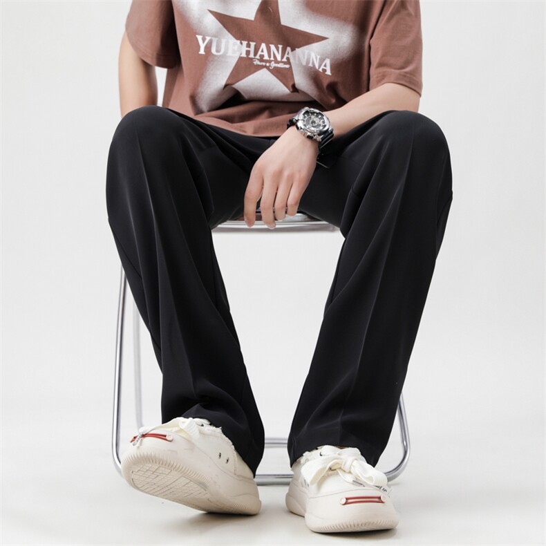 品质全包边高档面料丝滑冰丝休闲小西裤K410-P60(控88）,男装休闲裤,电商A057