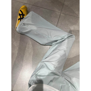 雾霾蓝速干伞兵裤子女款夏薄款美式cleanfit弯刀裤不贴腿微喇长裤