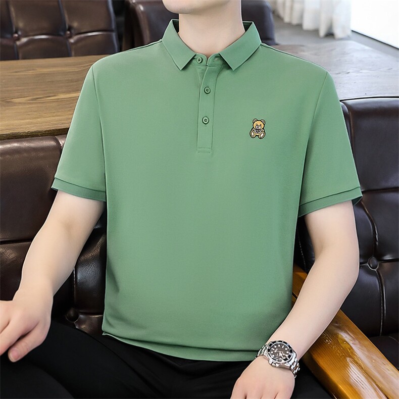 青年休闲男装翻领半袖T恤衫2023夏季新款男士polo衫薄款休闲上衣,男装T恤,电商B212（原钱塘6029）