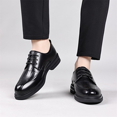 头层牛皮男鞋2024新款英伦真皮系带皮鞋男士商务正装德比鞋，男鞋皮鞋，电商A223