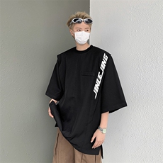 男装印花短袖t恤抗皱潮牌假两件上衣男生体恤XZ514-2-202447-P58，男装T恤，星座514-2(原B239)