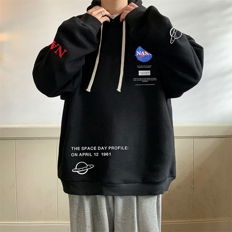 纯棉连帽卫衣男大码运动帽衫宽松薄WY2243-P35加绒款-P40,男装卫衣,电商A040