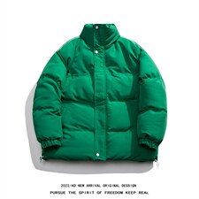 !白底冬季时尚基础款加厚保暖百搭立领棉衣MY351P115控158，男装棉衣，电商A247-1