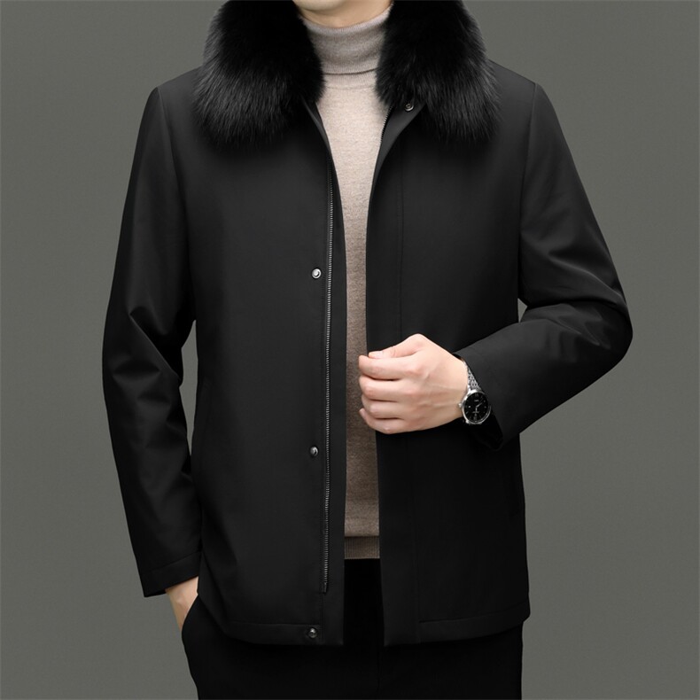 XL-PK0023秋冬男士新款夹克可脱卸兔毛内胆大衣保暖派克服,男装夹克,电商B360