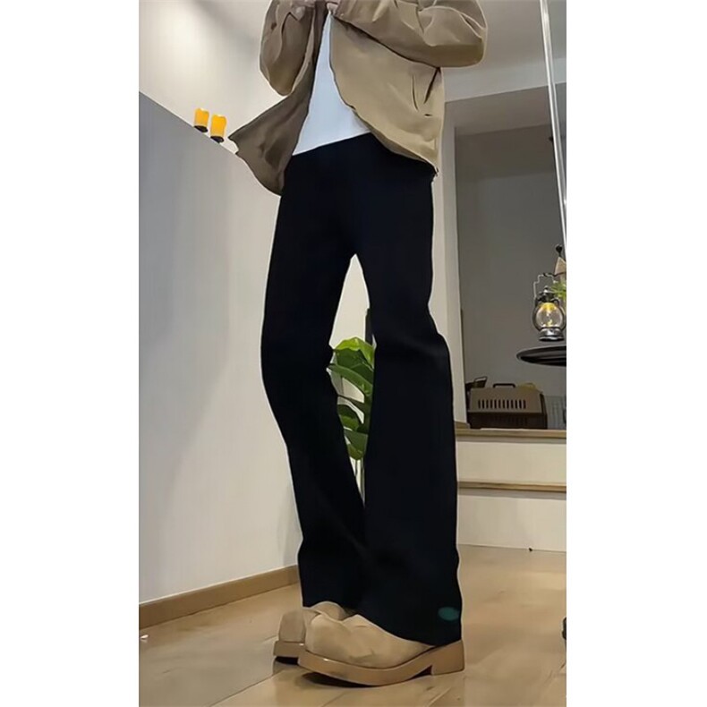 高街修身显瘦牛仔裤男美式复古纯黑色毛边微喇叭长裤N6248,男装牛仔裤,星座1116A（原606A-3）