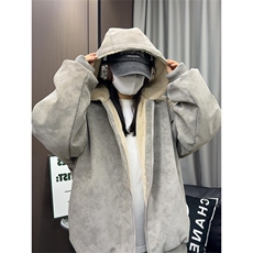 现货高品质美式冬季重磅座山雕大毛毛领pu皮棉衣男女加厚外套，男装皮衣，电商A443