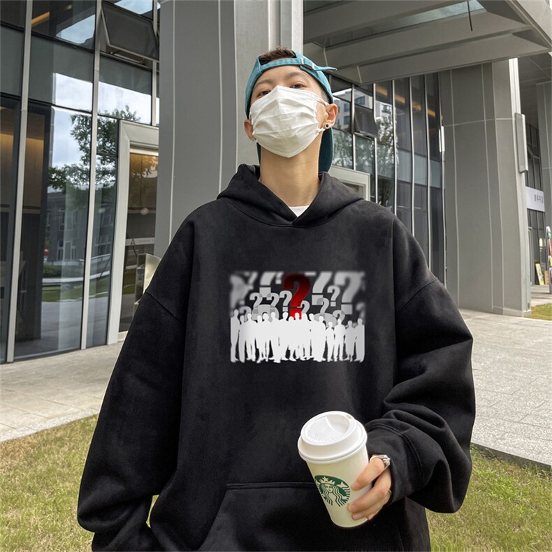 特P43控78秋季360G麂皮绒印花宽松休闲连帽卫衣JWY3272,男装卫衣,电商B370