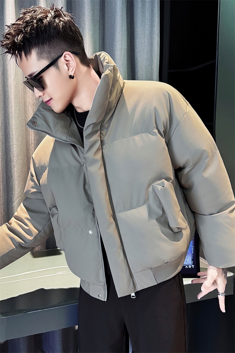 MY6003-皮的P138控178宽松保暖棉衣外套男款个性立领短款棉服冬季,男装棉衣,星座102A（原电商D309-1）