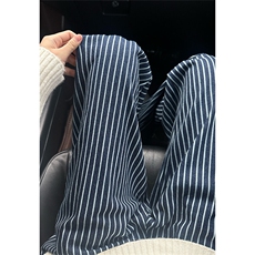 自拍图YK86033-P4875%棉%聚酯纤维美式复古蓝色条纹牛仔裤，男装牛仔裤，电商A086-1