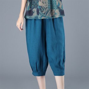 裤子 2021年夏季 简约 收腰 简约 纯色 潮流舒适 通勤,女装裤子,独衣靓