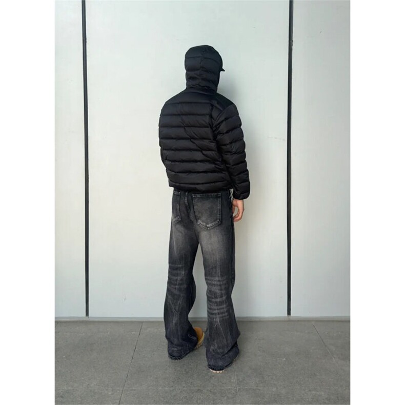 K7053EE-特P48闪电纹微喇牛仔裤男款美式高街复古水洗直筒长裤子,男装牛仔裤,星座1007（原301D）